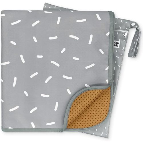 Wildcubz 51" Heavy Duty Baby Splat Mat for Under High Chair | Includes Wet Bag | Premium Washable Toddler Mat | Baby Led Weaning | High Chair Mat for Floor | Craft Mat | Splash Mat (Sprinkles)