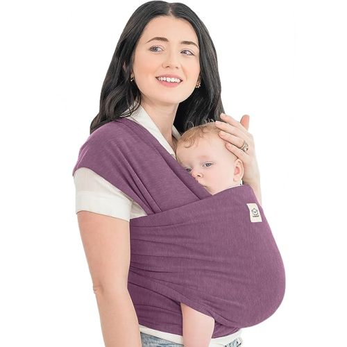 KeaBabies Baby Wrap Carrier, All in 1 Original Baby Carrier (Trendy Black) | Newborn to Toddler Sling, Easy to Wear, Hands Free Bonding, Lightweight, Breathable Infant Wraps