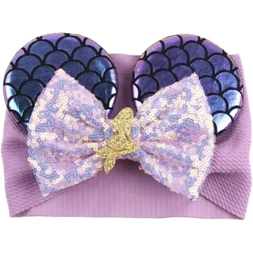 CLGIFT Minnie Ears Baby/Toddler Headband, Minnie Baby Ears, Minnie Ears Baby Headband, Toddler Headband (Ariel)