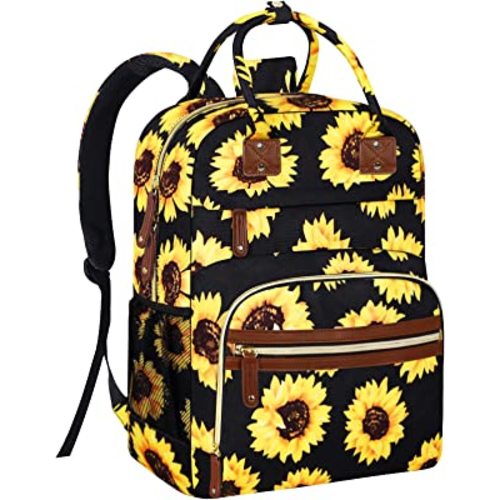 Tenot Diaper Bag Backpack for Women Large Capacity, Baby Bag with Insulated Pockets Multifunctional Diaper Bags For Baby Girl Boy Waterproof Baby Bags For Boys Girls Mama Maternity Bag Sunflower