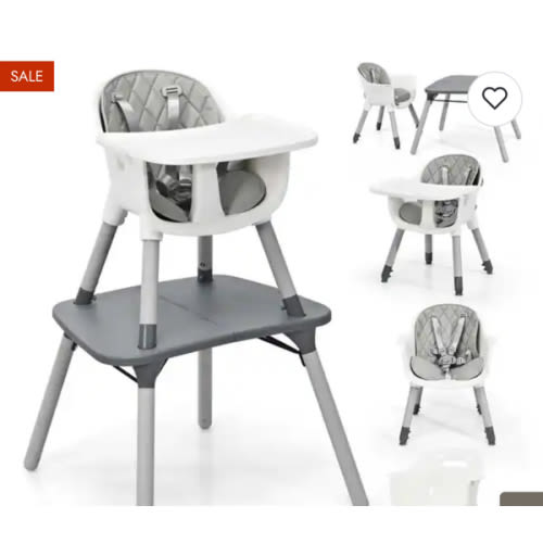 5 in 1 Convertible Highchair Booster Seat Infant Feeding Chair