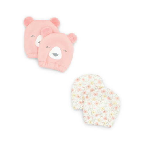 Carter's Child of Mine Newborn Girls Critter Mittens Set, 2-Pack