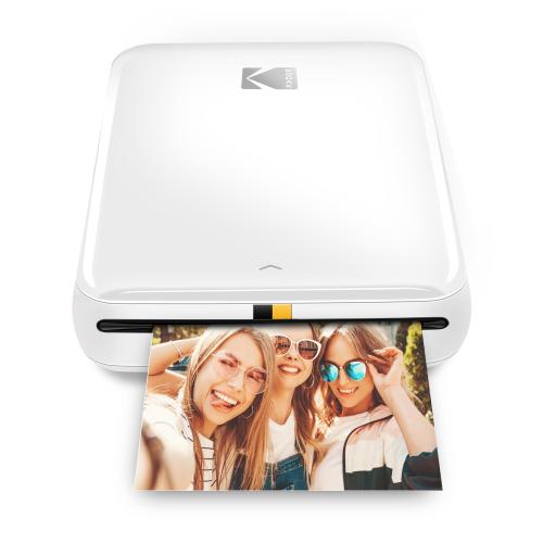Zink Kodak Step Wireless Mobile Photo Printer Compatible with iOS & Android, NFC & Bluetooth - White