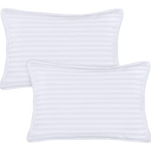 Utopia Bedding Toddler Pillow (White, 2 Pack), 13x18 Pillows for Sleeping, Soft and Breathable Cotton Blend Shell, Small Kids Pillow Perfect for Toddler Bed and Travel (Intended for Age 2 and up)