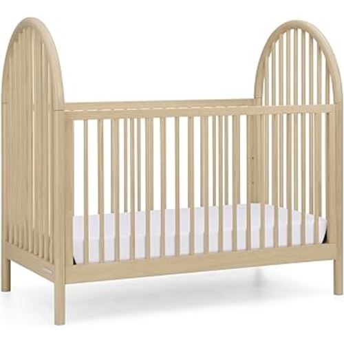 Delta Children Cannon 4-in-1 Convertible Crib - Converts from Baby Crib to Toddler Bed, Daybed and Sofa Bed, Fits Standard Full-Size Crib Mattress, Natural Sandstone