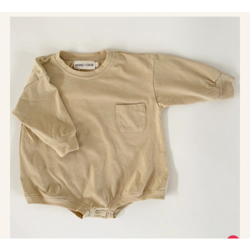 Harley Pocket Romper in Khaki – Winnie + Crew