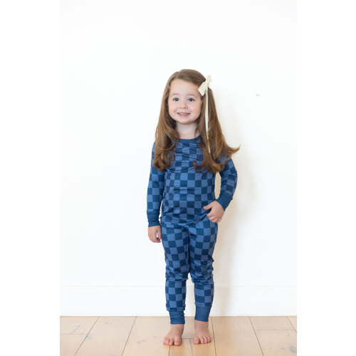 NAVY CHECKER | LONG SLEEVE