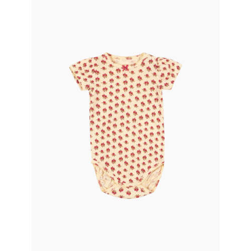 Pointelle Minnie Puff Sleeve Bodysuit in Rosie Sorbet