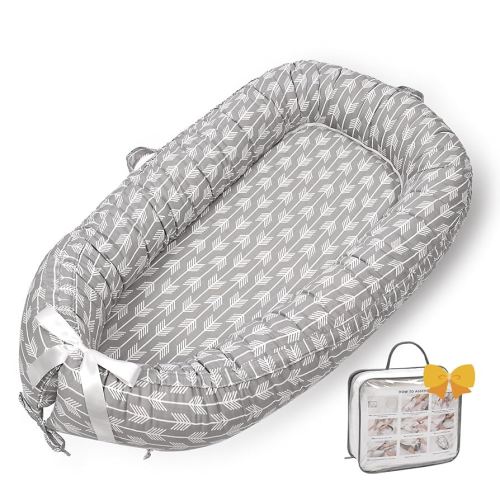 Baby Lounger-Baby Lounger for Newborn,Breathable & Soft Baby Nest Cover Co-Sleeping for Baby 0-24 Months, Babies Essentials Gifts Portable Infant Lounger,Bionic Design Baby Lounger(Arrow)