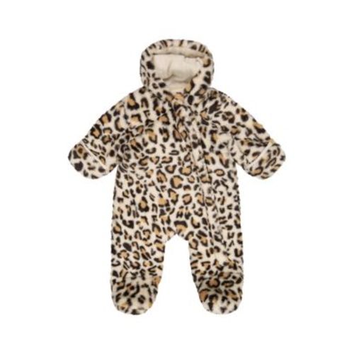 Baby Girls Cozy Leopard Faux Fur Pram