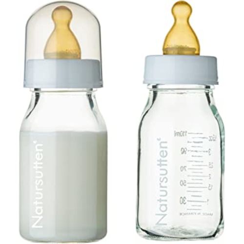 Glass Baby Bottles 8 oz and 4 oz - Anti-Colic Baby Bottles for Breastfeeding Babies