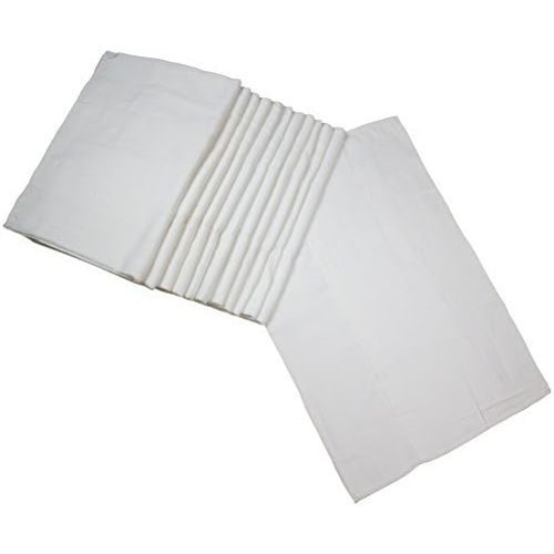 OsoCozy Prefold Burp Cloths (1 Doz) - Soft, Absorbent, Durable - 100% Cotton