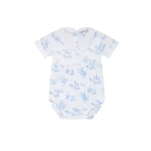 Blue Toile Baby Bubble