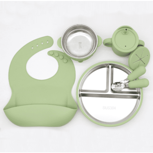 Stainless Steel Children'S Tableware Set -5-Piece Set Of Stainless Steel Children'S Tableware And Bowl Set, Designed By Pediatricians, Plastic Free Children'S Tableware And Cups