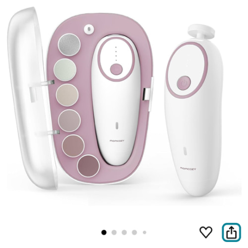 Amazon.com : Momcozy Baby Nail File Electric, Rechargeable Baby Nail Clipper, Gentle Baby Nail Trimmer Electric with Night Light, 7 Grinding Head Replacement Pads, Pink : Baby