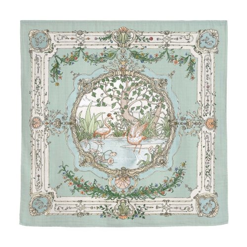 Atelier Choux Paris Baby Organic Cotton Tapestry Carre Swaddle Blanket with Gift Box