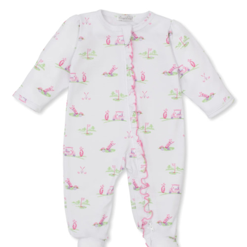 Fairway Foursome Pink Zip Footie