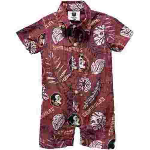 Infant Wes & Willy Garnet Florida State Seminoles Vintage Floral Romper
