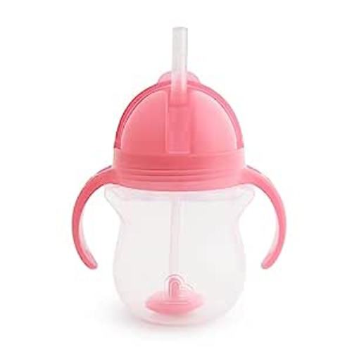 Amazon.com: Munchkin® Any Angle™ Weighted Straw Trainer Cup with Click Lock™ Lid, 7 Ounce, Pink : Home & Kitchen