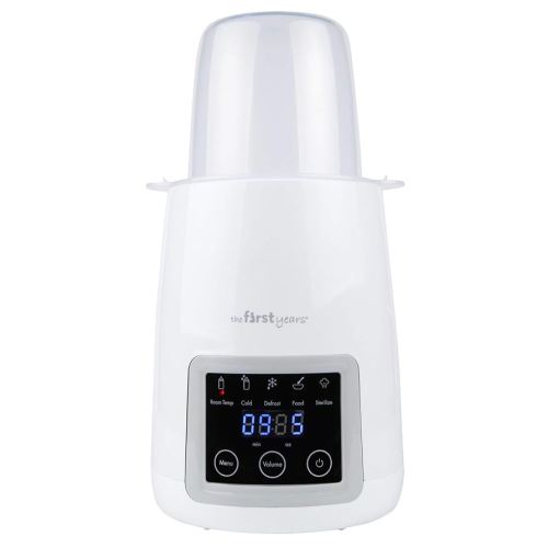 The First Years Gentle Warmth Digital Baby Bottle Warmer - Portable Bottle Warmer for Breastmilk, Baby Formula, and Baby Food - Includes Milk Warmer, Basket, and Cup - White