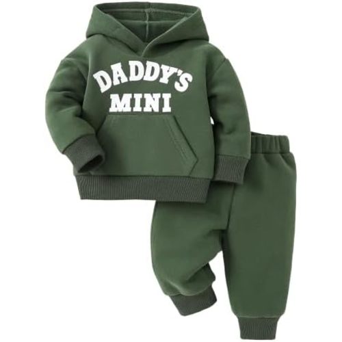 Toddler Baby Boy Fall Clothes Long Sleeve Hoodie Sweatshirts Pants Set Infant Winter Outfits