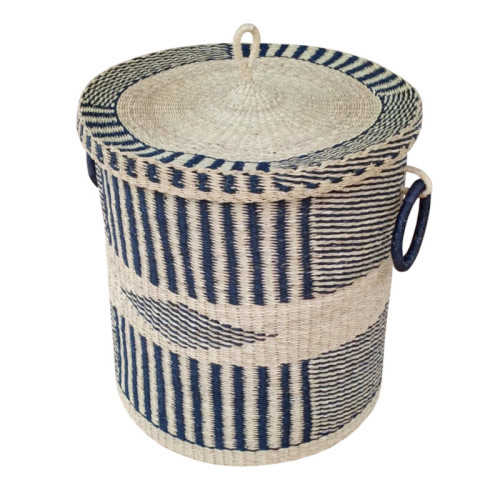Gael Laundry Hamper Basket with Lid from Ghana || Baby Eco Trends