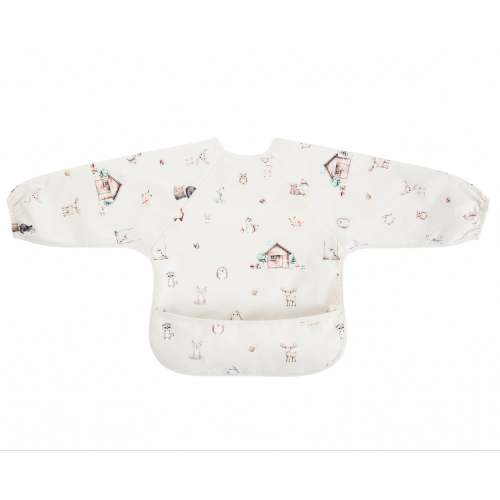Ali+Oli Smock Bib for Baby & Toddler Long Sleeve (Woodlands)
