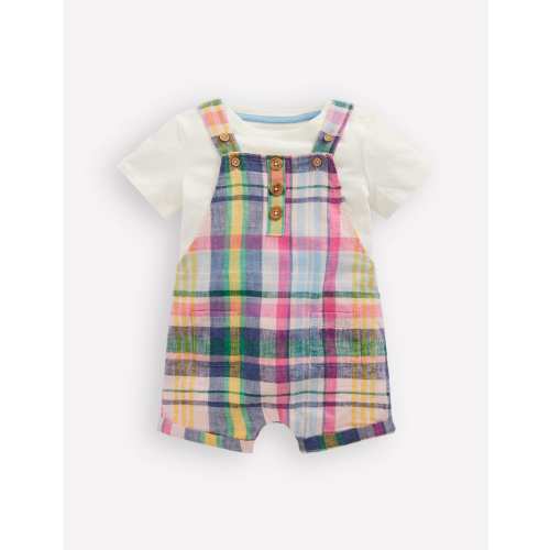 Mini Boden | Short Woven Overalls Set