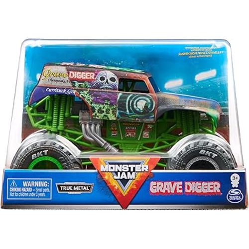 Monster Jam, Official Grave Digger Monster Truck, Collector Die-Cast Vehicle, 1:24 Scale