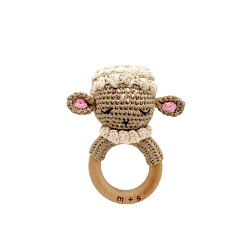Lamb Crochet Rattle