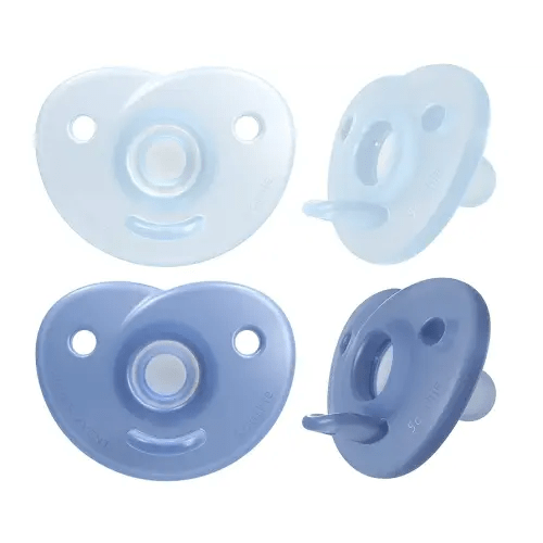 Philips AVENT Soothie Heart Pacifier, Blue/Light Blue, 0-3 Months, 4 Pack, SCF099/41
