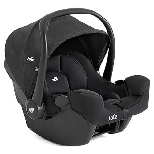 Joie Rue Lightweight Infant Car Seat & Anti-Rebound Base –Side-Impact Protection, 5-Point Harness, and UPF 50+ Canopy for Newborns and Infants (Shale Dark)