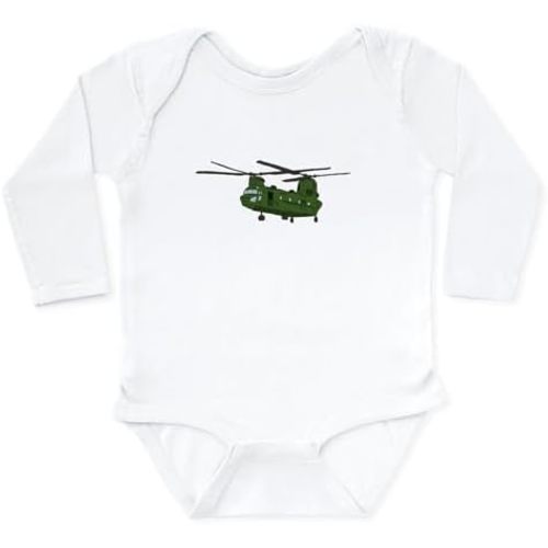 CafePress Chinook Helicopter Body Suit Cute Long Sleeve Infant Baby Bodysuit Romper