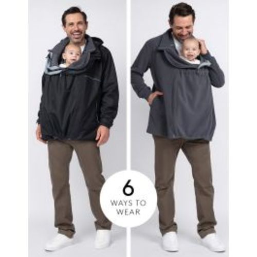 6 in 1 Men’s Waterproof Coat with Baby Pouch