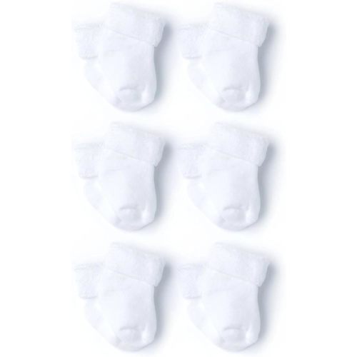 Gerber Baby Boys & Girls 6-Pack White Terry Socks