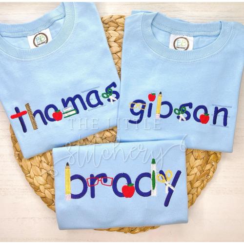 Back to School Monogram Shirt | Boys Preschool Outfit | Boys Everyday Fall Shirt | Personalized Toddler Outfit Idea | First Day Of School |