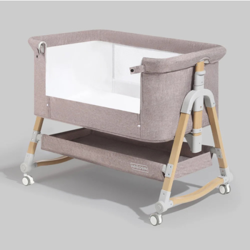 HARPPA Cuddly 3-in-1 Baby Bassinet Bedside Sleeper for Reflux | Attaches to Bed, Adjustable Heights, Non-Toxic & CPSC Certified | Sturdy Aluminum Frame, Portable Wheels, Tool-Free Setup, Gentle Rocking | Perfect for Newborns, Infants, Small Spaces & Safe