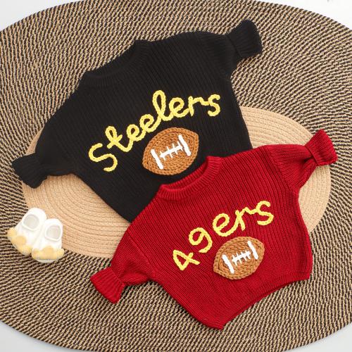 Embroidered Football Sweater, Custom Sports Team Sweater, Toddler & Youth Game Day Outfit, Football Fun Gifts, Personalized Baby Gift