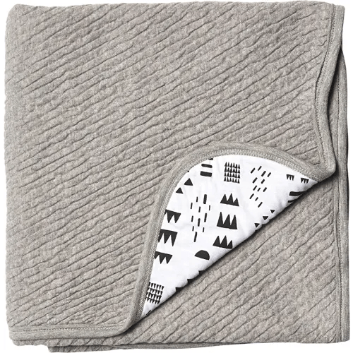 HonestBaby Matelasse Reversible Receiving Blanket 100% Organic Cotton for Baby Boys, Girls, Pattern Play, One Size