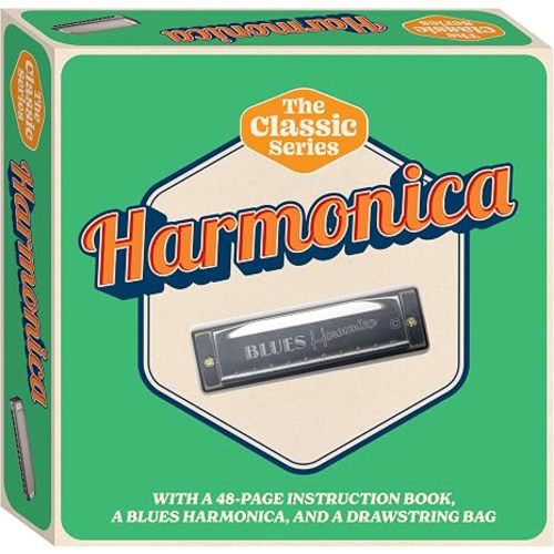Hinkler Retro Boxes: Learn Harmonica - Blues Harmonica Kit with Book