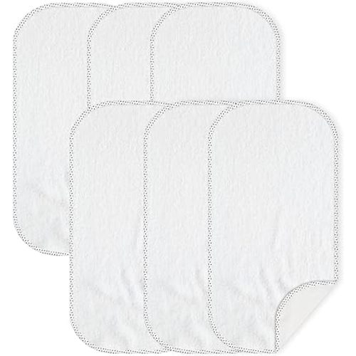 XIGGA 6Pcs Waterproof Diaper Changing Liners, Washable Reusable & Easy to Clean - White