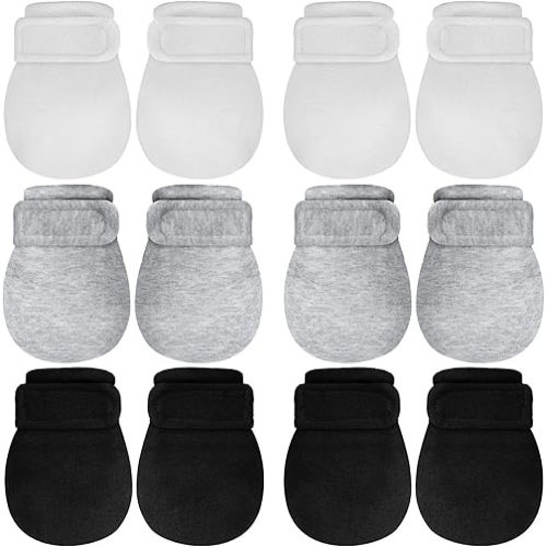 Newcotte Adjustable Baby Mittens No Scratch Newborn Cotton Breathable Gloves Warm Baby Mitts for Boys