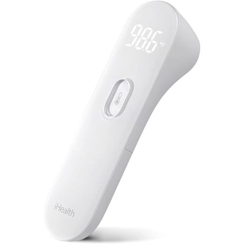 Amazon.com: iHealth No-Touch Forehead Thermometer, Infrared Digital Thermometer for Adults and Kids, Touchless Baby Thermometer, 3 Ultra-Sensitive Sensors, Large LED Digits, Quiet Vibration Feedback, Non Contact : Baby