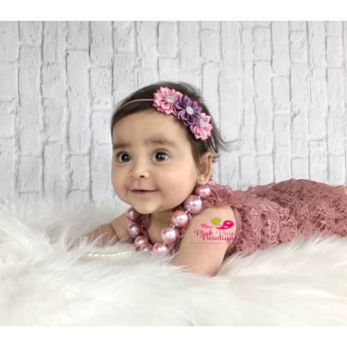 Baby Romper and headband 3 or 4 pc SET, Rose Pink Cake Smash Outfit, Baby girl 1st birthday outfit, Baby Birthday Outfit Baby girl clothes