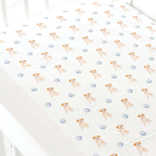 The Goldie in Blue Crib Sheet – Fort Weekend