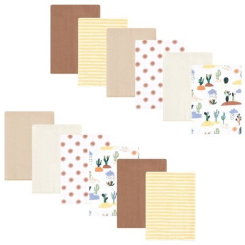 Luvable Friends Hudson Baby Flannel Burp Cloths 12pk, Desert Trail