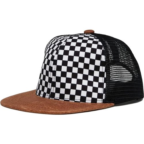 Funky Junque Kids Baseball Hat Girl Boy Toddler Infant Flat Brim Trucker Hat Youth Sun Beach Cap Summer Mesh