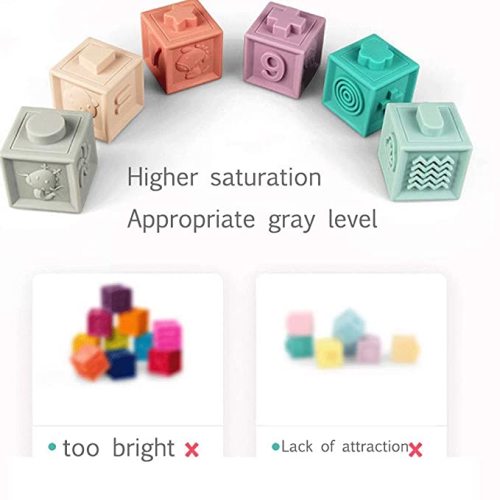 Soft Stacking Blocks for Baby Montessori Sensory Infant Bath Toys for Toddlee Toddlers Babies 6 9 Month 1 2 Year Old