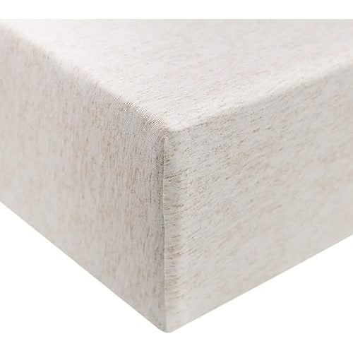 Premium Knit Baby Crib Sheets for Boys and Girls by Copper Pearl: Breathable and Soft, Fitted Crib Sheets for Standard Baby Mattresses, Crib Sheet for Baby Registry or Shower Gift, Oat