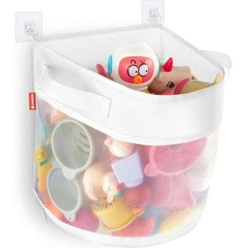 UNEEDE Bath Toy Organizer,4 Gallons Bathtub Toy Storage Organizer,Quick Access Bath Toy Holder For Bathtub,Baby Organizer And Storage,Quick Dry Baby Bath Toy Storage For Tub,Mesh Shower Caddy